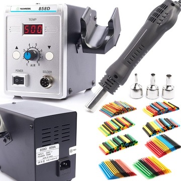 STACJA LUTOWNICZA TECHREBAL 858D + ZESTAW RUREK RÓŻNE RODZAJE 328 SZT.