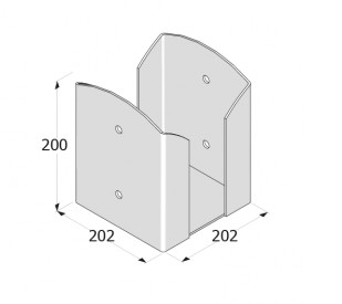 PSPW200 ОСНОВАНИЕ НА ВИНТОВОЙ СТОЙКЕ 200 мм