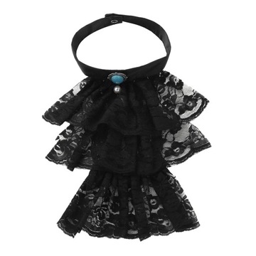 Women Lace Necktie Steampunk Ruffle Fake False