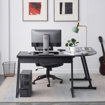 L металлический угловой стол для кабинета игрока в стиле лофт