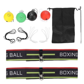 4X PIŁKA REFLEKSOWA FIGHT REFLEX BALL REFLEKSÓWKA Z OPASKĄ