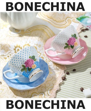 ТОНКАЯ ФАРФОРОВАЯ ЧАШКА РОЗОВАЯ РОЗА 220 МЛ КОСТНЫЙ ФАРФ НА ПОДАРОК