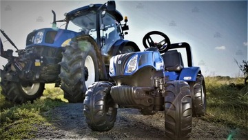 Педальный трактор FALK New Holland с прицепом