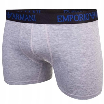 Męskie bokserki bawełniane EMPORIO ARMANI 3P granatowe, szare, czarne L