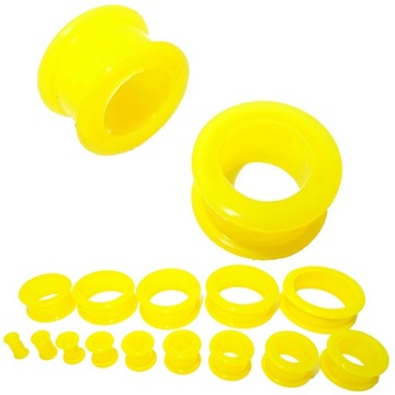 Tunel Plug Do Uszu Silikonowy Żółty 5mm
