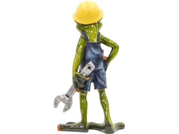 Ozdobna Figurka 18x9x8 cm - Żaba mechanik robotnik