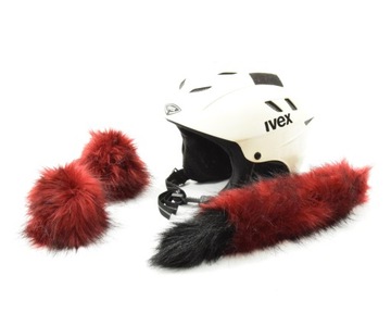 Украшение горнолыжного шлема - ШАРИКИ + ХВОСТ.