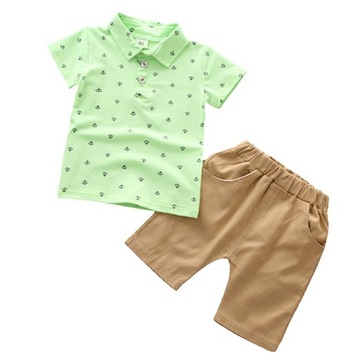 Дети для маленьких мальчиков с узором якоря на пуговицах