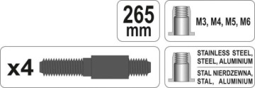 РУЧНОЙ ЗАКЛЕПОЧНИК + ЗАКЛЕПОЧНЫЕ ГАЙКИ М3-М5 60 ШТ.