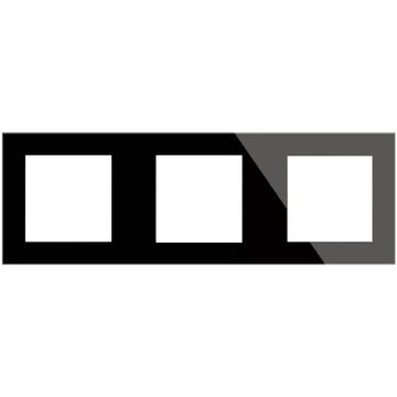 Ramka Szklana Potrójna Czarna do Modułów MIUUN GL