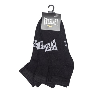 EVERLAST SKARPETY SKARPETKI STOPKI 3P CZARNE r.43-46