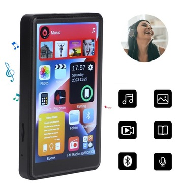 mp4 odtwarzacz MP3 video czarny 16 gb, odtwarzacz muzyczny Full HD