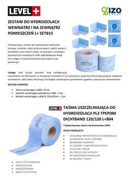 Hydroizolacja Łazienki Zestaw Taśma 10m Narożniki
