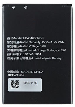 Nowa Bateria HB434666RBC Do Huawei E5573 E5573S E5577 1500mAh