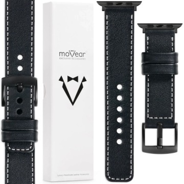 Kožený řemínek pro Apple Watch 10 9 8 7 6 5 Se 46-44 mm Premium Movear