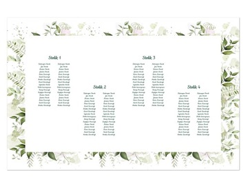 Plany stołów weselnych - 90x60 cm Plakat