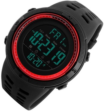 SKMEI SPORTOWY MĘSKI ZEGAREK WODOODPORNY LED TIMER