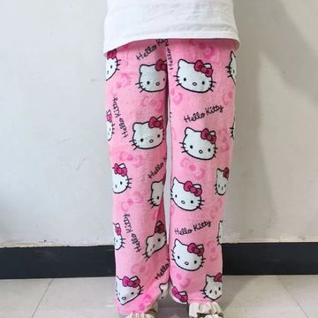 SPODNIE OD PIŻAMY HELLO KITTY MIĘKKIE I WYGODNE,S