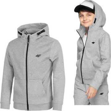 4F CHŁOPIĘCA BLUZA ROZPINANA Z KAPTUREM / rozm 152