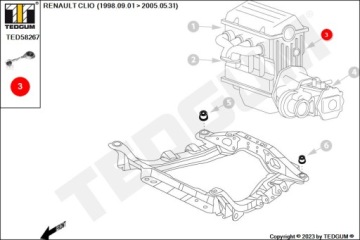 ЗАДНЯЯ ПОДУШКА ДВИГАТЕЛЯ RENAULT CLIO KANGOO TWINGO WIND
