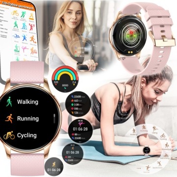 SMARTWATCH ЖЕНСКИЕ AMOLED ЧАСЫ РАЗГОВОРИВАЮТ СПОРТИВНЫЕ ИЗМЕРЕНИЯ ЧСС PL SMART WATCH