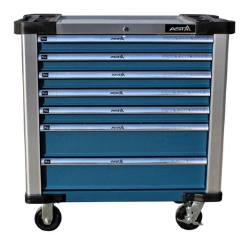 ASTA3607B ИНСТРУМЕНТАЛЬНАЯ ТЕЛЕЖКА ASTA С 7 ЯЩИКАМИ СИНЯЯ, МЕГА ПРОЧНАЯ, ПРОЧНАЯ