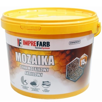 Tynk mozaikowy 106 kolorów MOZAIKA 1,5mm 15kg IMPREFARB