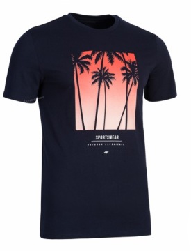 4F MĘSKA KOSZULKA T-SHIRT BAWEŁNA / rozm M