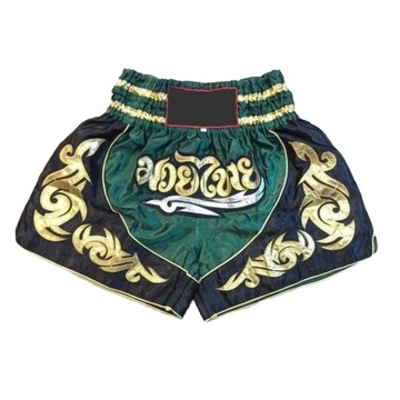 Spodenki Kickboxing Muay Thai 10-12 lat - Zielone S
