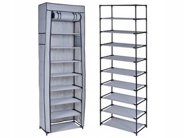ШКАФ ДЛЯ ОБУВИ ОРГАНИЗАТОР ОБУВЬ КНИЖНЫЙ ШКАФ СТЕНД ПОЛКИ СТОЛБ СЕРЫЙ ШКАФ