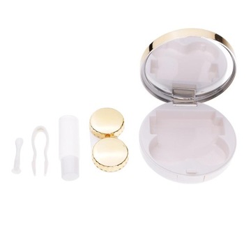 Beauty Mini Contact Дорожный футляр для замачивания Дорожный набор Золотой Синий