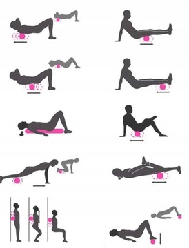 WAŁEK DO MASAŻU PLECÓW NÓG ROLER DO MASAŻU ROLOWANIA ROLLER MASAŻER 45cm