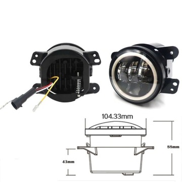 DODGE JOURNEY HALOGEN LED Z DRL SMĚROVKA 3W1