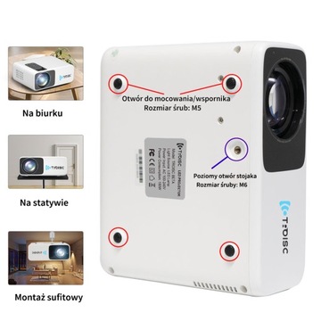 Проектор Проектор FULL HD Android Wi-Fi HDMI TROISC