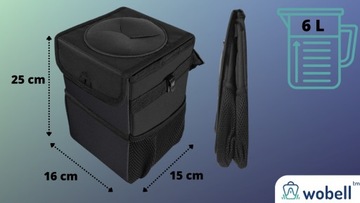 АВТОМОБИЛЬНЫЙ МУСОРНЫЙ БАК АВТОМОБИЛЬНЫЙ ОРГАНАЙЗЕР ВМЕСТИМОСТЬ XL МУСОРНЫЙ БАК