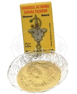 Glinka Ghassoul z Henna marokańska Sahara Tazarine 100g MIX !