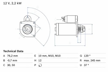 Стартер Bosch 0 986 025 370