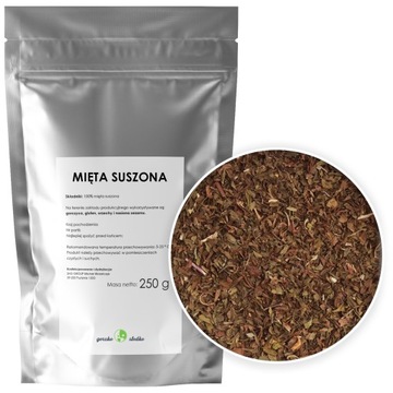 MIĘTA SUSZONA liść mięty suszonej napar 0,25kg