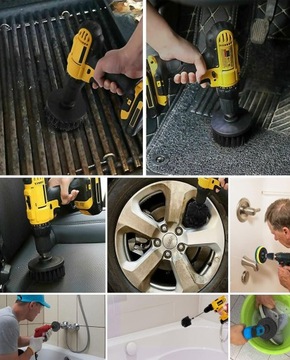 6 ЧИСТЯЩИХ ЩЕТОК ДЛЯ ДРЕЛ И ОТВЕРТОК, ПРОЧНЫЕ ЧЕРНЫЕ ПОДУШКИ