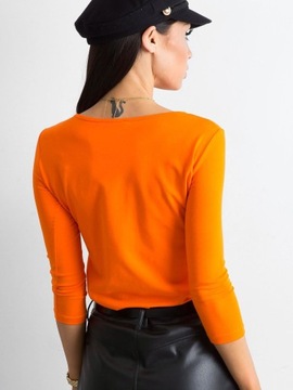 Оранжевая ЖЕНСКАЯ БЛУЗКА из МЯГКОГО хлопка