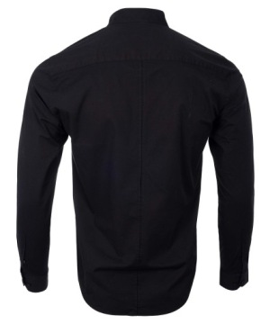 рубашка с воротником стойкой ЧЕРНАЯ Хлопок XXL REGULAR