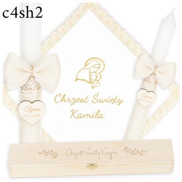 Деревянная шкатулка СВЕЧА И КРЕЩЕНИЕ - ПОДЕЛКА КРЕЩЕНИЕ И СВЕЧА