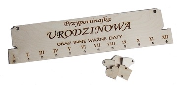 KALENDARZ URODZINOWY ważne daty Rodzinny WZORY