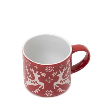 Кружка AVERO красная с оленями 0,35 л ХОМЛА