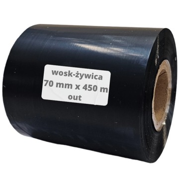70x450 wosk-żywica OUT kalka do etykiet 70mm 450m woskowo żywiczna waxresin