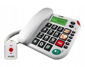 Telefon dla seniorów z pilotem SOS MAXCOM KXT481 Maxcom KXT481SOS