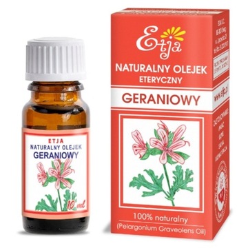 Olejek Geraniowy ETERYCZNY ODSTRASZA KOMARY 10ml Etja