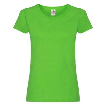 T-shirt damski koszulka bawełniana Fruit of The Loom ORIGINAL Limonka XS