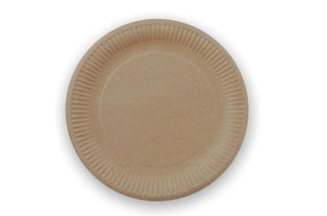 Talerz jednorazowy papierowy kraft eko 23cm 50szt