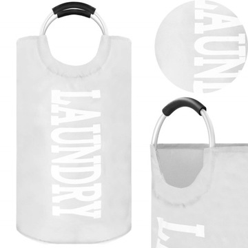 TORBA KOSZ NA PRANIE BIELIZNĘ WOREK SKŁADANY 100L POJEMNY ORGANIZER XL